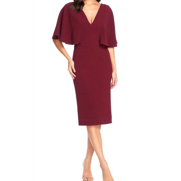 dress the population burgundy Rent Dress The Population Burgundy Jordan Dress main image 1